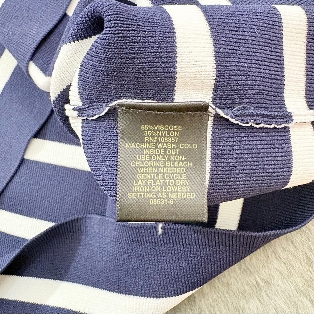 Ryegrass Striped Mock Neck Top - Picture 9 of 11